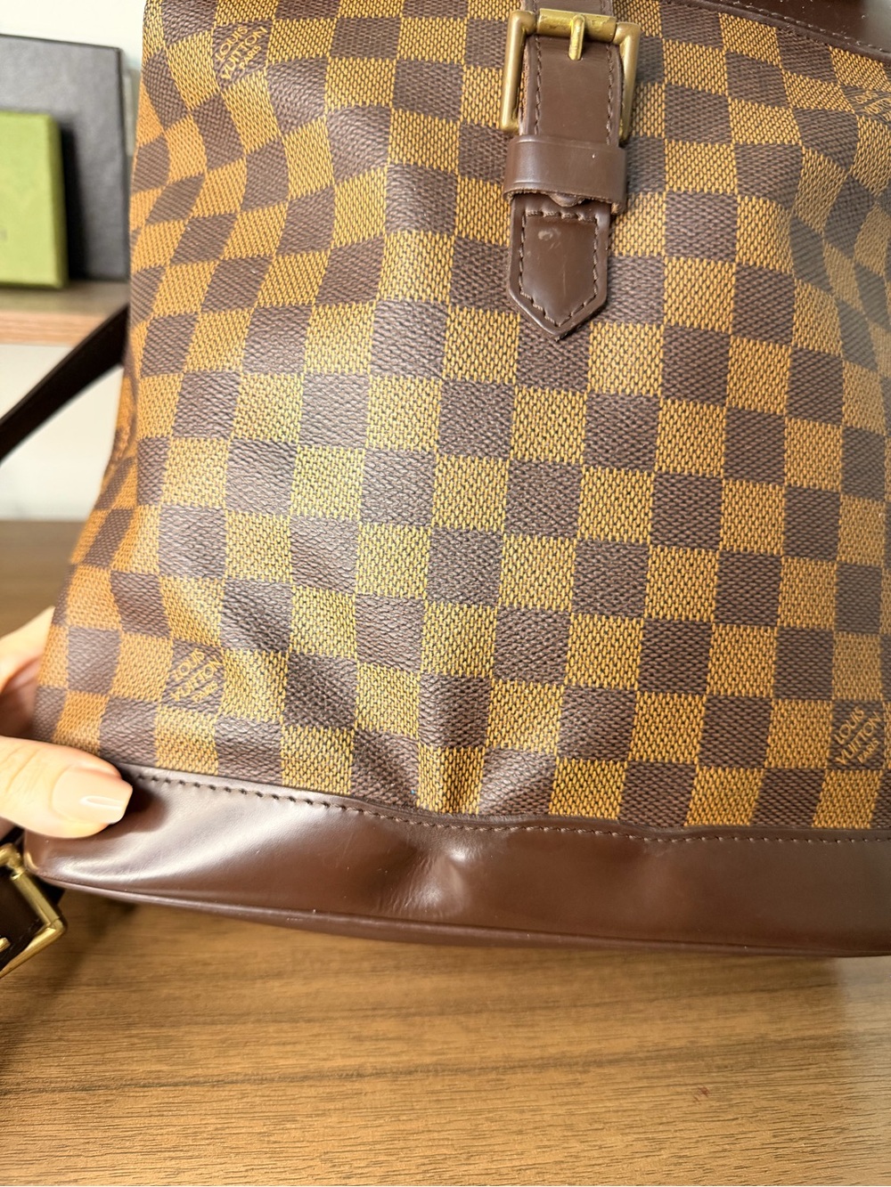 AUTHENTIC - Louis Vuitton Damier Ebene Soho Backback - Picture 9 of 15
